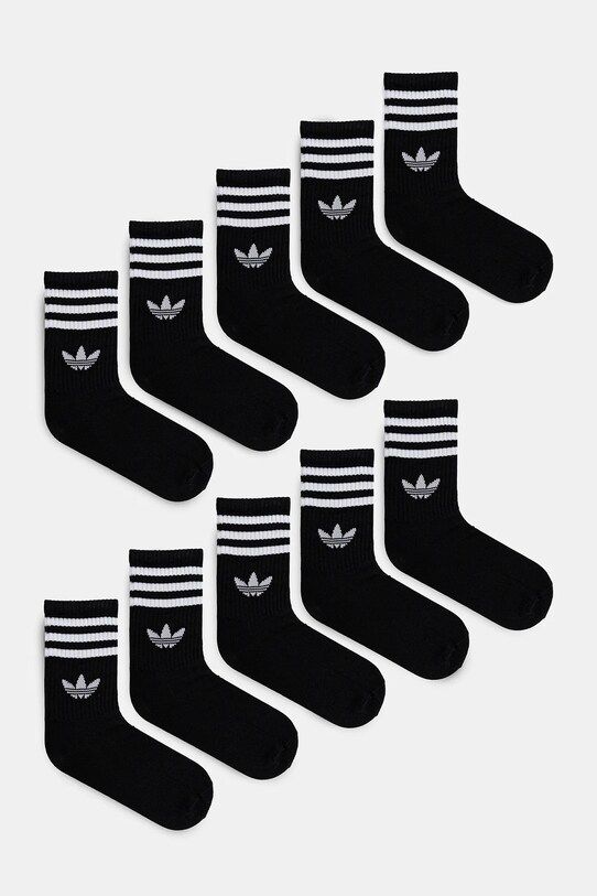 Шкарпетки adidas Originals 3-Stripes 6-pack довгі шкарпетки чорний JV7411