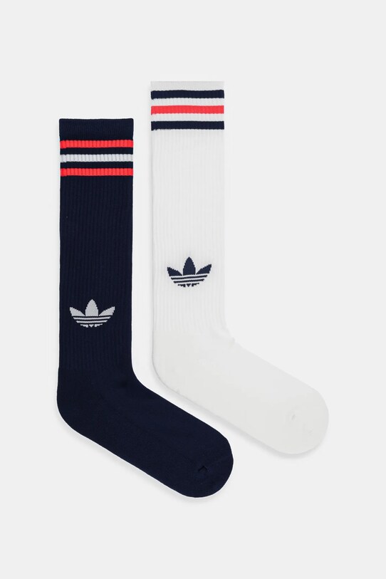 Носки adidas Originals 3-Stripes 2 шт длинные носки белый JV7414