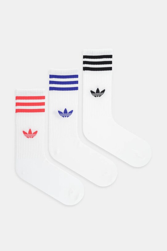 adidas Originals șosete 3-Stripes 3-pack sosete lungi alb JV7419