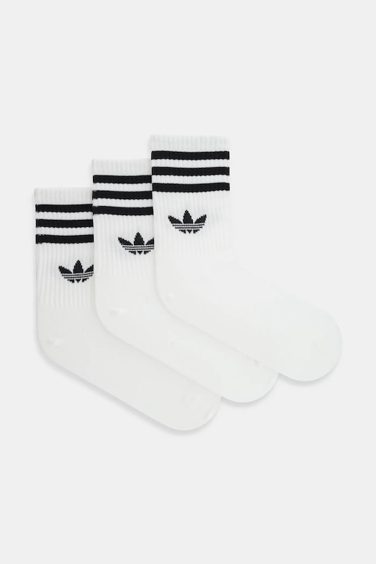 adidas Originals șosete 3-Stripes 3-pack sosete lungi alb JZ4932