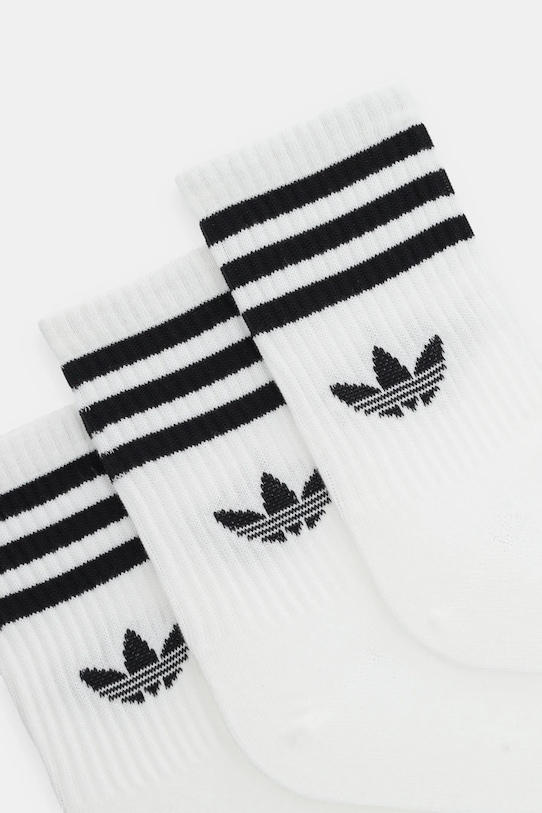 adidas Originals șosete 3-Stripes 3-pack JZ4932 alb AW25