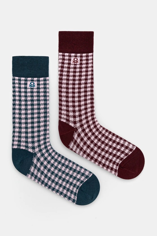 Dětské ponožky United Colors of Benetton dlouhé ponožky burgundské 6AO427035