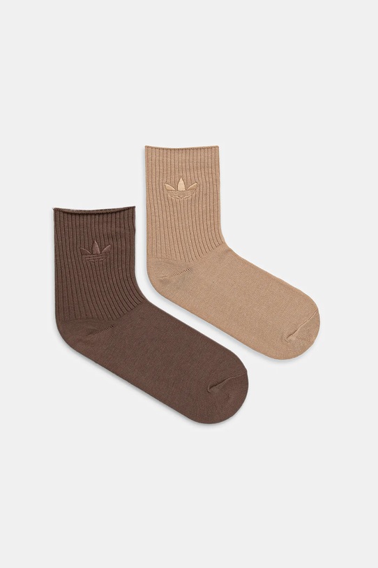 adidas Originals șosete Trefoil 2-pack sosete lungi maro JW8002