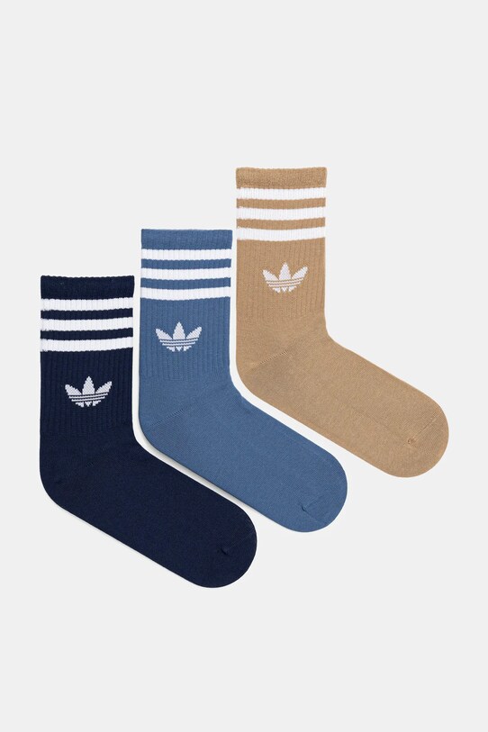 Шкарпетки adidas Originals 3-Stripes 3-pack довгі шкарпетки блакитний JZ4941