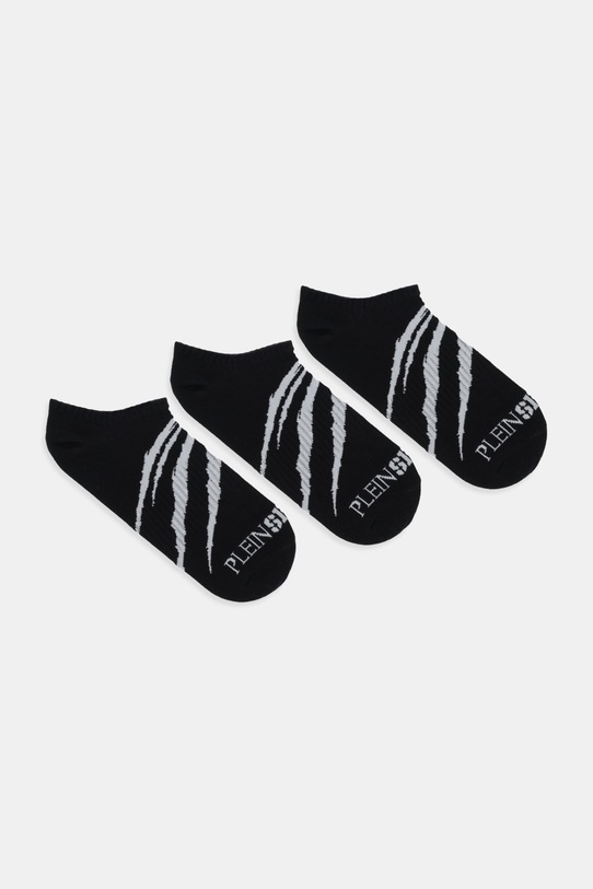 PLEIN SPORT șosete 3-pack sosete scurte negru FAEC.UUY0032.STE003N