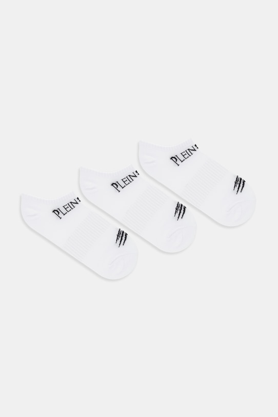 PLEIN SPORT skarpetki 3-pack skarpetki krótkie biały FAEC.UUY0033.STE003N