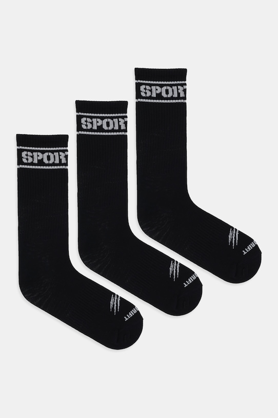 PLEIN SPORT skarpetki 3-pack skarpetki długie czarny FAEC.UUY0036.STE003N