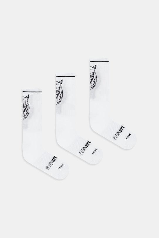 PLEIN SPORT skarpetki 3-pack skarpetki długie biały FAEC.UUY0037.STE003N