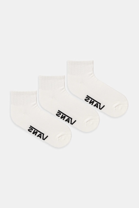 Vans șosete 3-pack sosete lungi alb VN000QBXWHT1