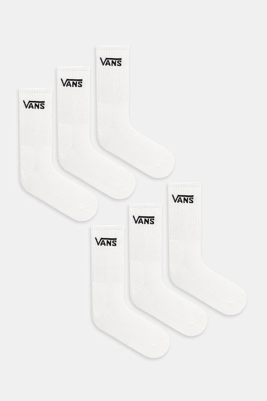 Vans șosete 6-pack sosete lungi alb VN000QCBWHT1