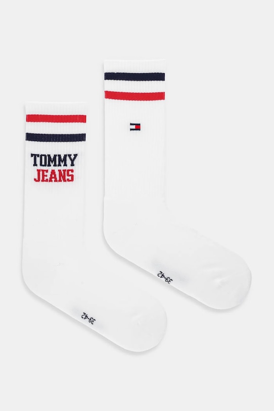 Tommy Jeans șosete 2-pack cu modele alb 701236466