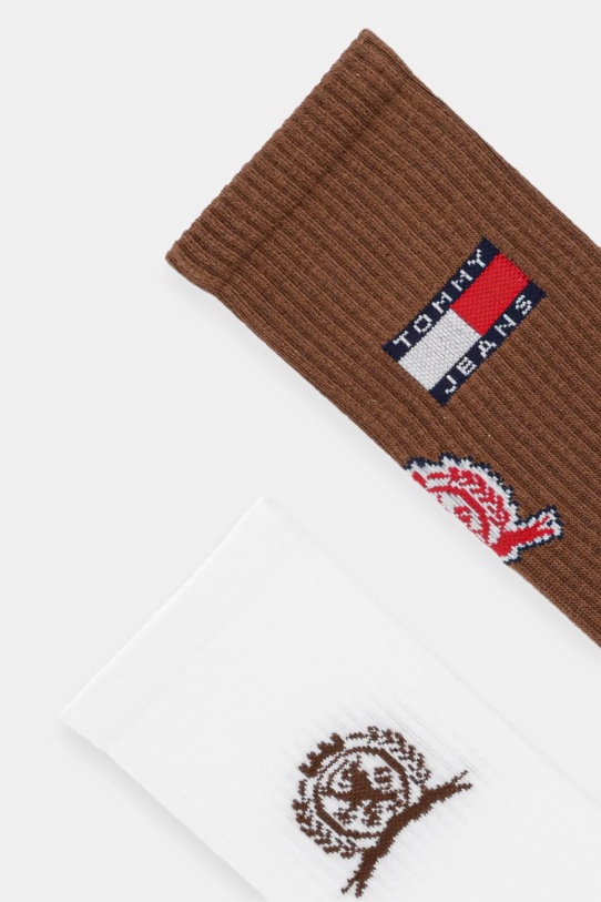 Tommy Jeans skarpetki 2-pack 701236470 brązowy AW25