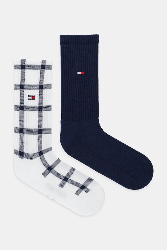 Čarape Tommy Jeans 2-pack natpis bijela 701236476