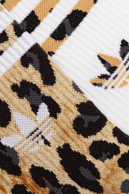 Чорапи adidas Originals Leo Crew (2 чифта) JV7855 кафяв AW25