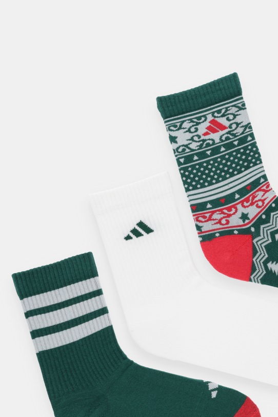 adidas skarpetki Christmas  3-pack JX9073 zielony AW25