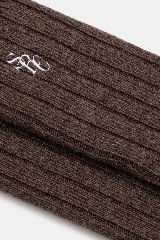 Ponožky s prímesou vlny Sporty & Rich SRC Cashmere AC07866302BR27 hnedá AW25