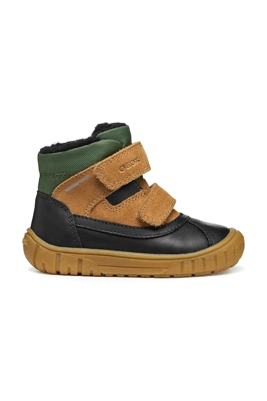 Geox ghete de iarnă pentru copii din piele OMAR B462DC.04322.24.27 maro AW25