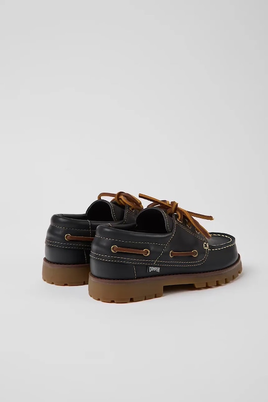 Camper mokasyny skórzane dziecięce K800416.35.38 czarny AW25