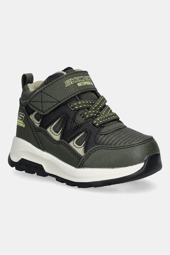 Skechers buty zimowe dziecięce STORM BLAZER - DRIZZLE SQUAD imitacja skóry licowej zielony 406377N