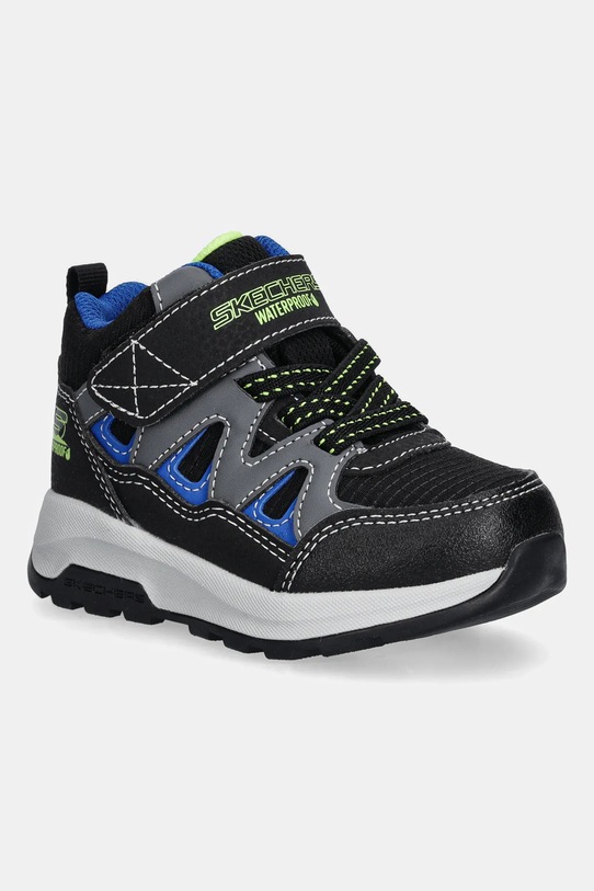 Skechers cizme de iarnă pentru copii STORM BLAZER - DRIZZLE SQUAD imitatie de piele negru 406377N