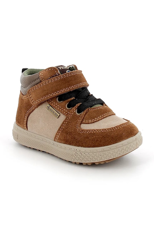 Primigi półbuty zamszowe dziecięce gore-tex brązowy 8856800.19.24