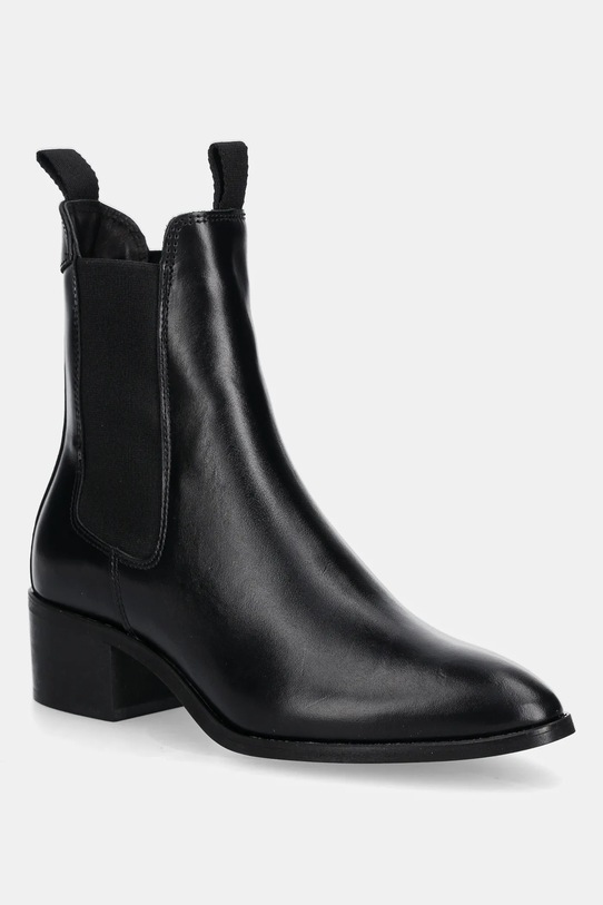 Gant botki skórzane St Broomly słupek czarny 31551094