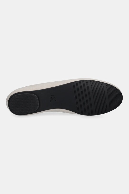 Calvin Klein baleriny zamszowe BALLERINA ROUND HW SUE HW0HW02565 beżowy