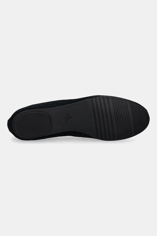 Calvin Klein baleriny zamszowe BALLERINA ROUND HW SUE HW0HW02565 czarny