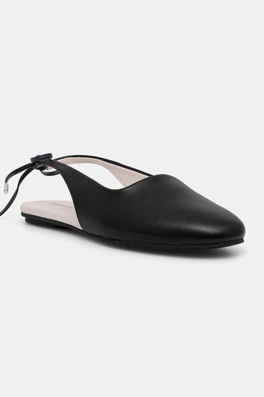 Kožené balerínky Calvin Klein BALLERINA SLING BACK LTH čierna HW0HW02655