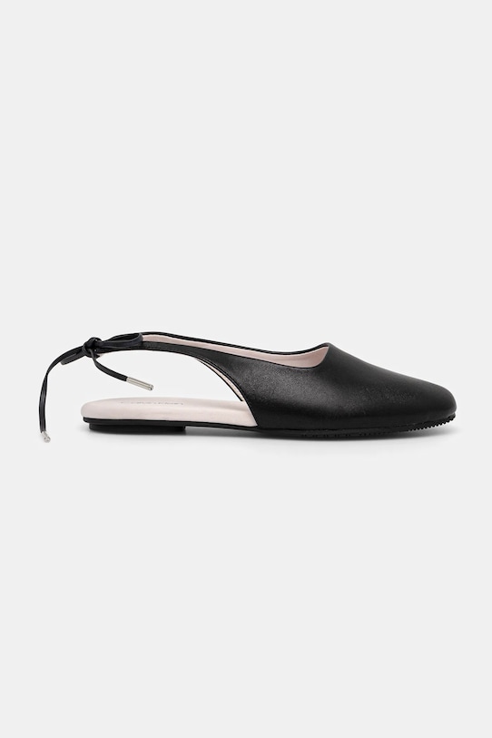 Δερμάτινες μπαλαρίνες Calvin Klein BALLERINA SLING BACK LTH HW0HW02655 μαύρο AW25