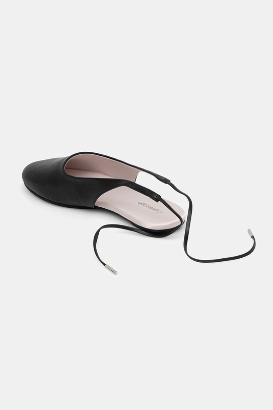 Obuv Kožené balerínky Calvin Klein BALLERINA SLING BACK LTH HW0HW02655 čierna
