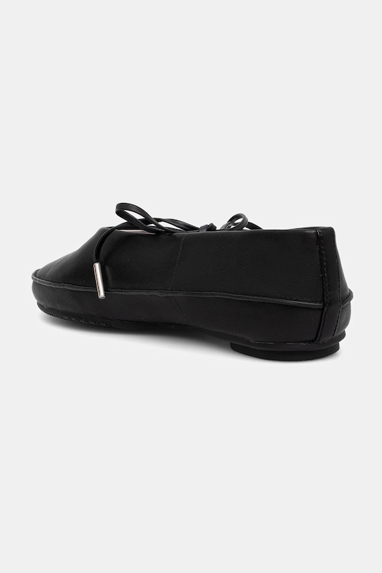 Boty Kožené baleríny Calvin Klein BALLERINA MARY JANE STRAP LTH HW0HW02656 černá