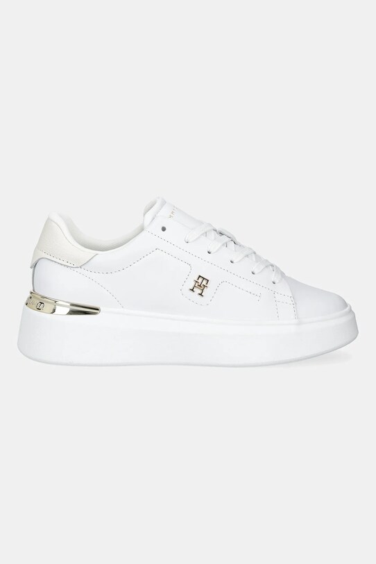 Кожени маратонки Tommy Hilfiger TH FASHION COURT SNEAKER FW0FW08631 бял AW25