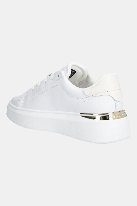 Обувки Кожени маратонки Tommy Hilfiger TH FASHION COURT SNEAKER FW0FW08631 бял