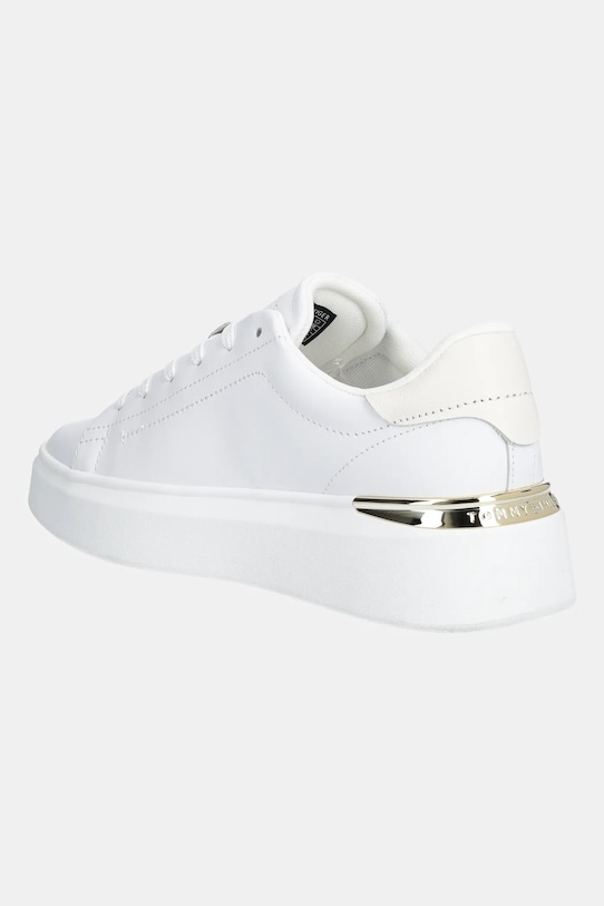 Încălțăminte Tommy Hilfiger sneakers din piele TH FASHION COURT SNEAKER FW0FW08631 alb