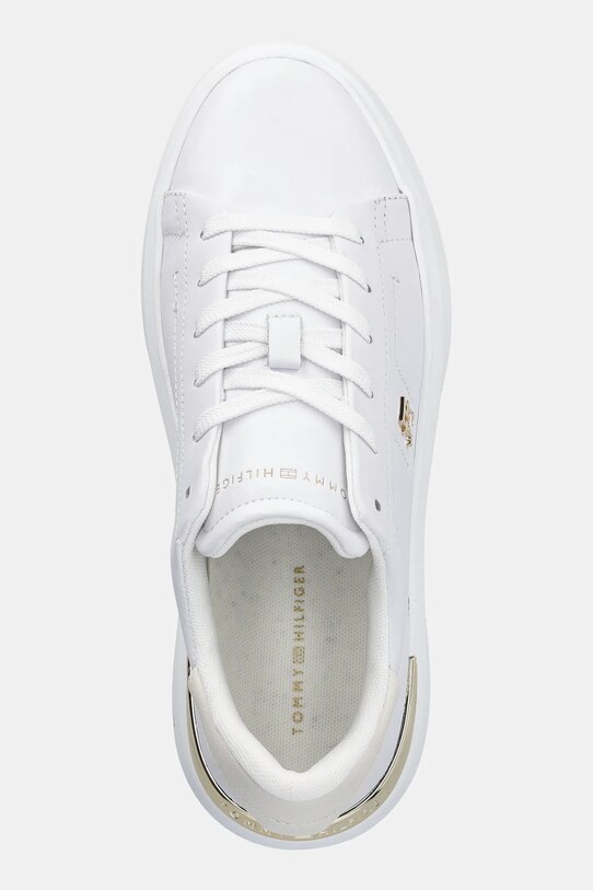 Кожени маратонки Tommy Hilfiger TH FASHION COURT SNEAKER бял FW0FW08631