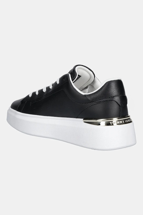 Obuća Kožne tenisice Tommy Hilfiger TH FASHION COURT SNEAKER FW0FW08631 crna