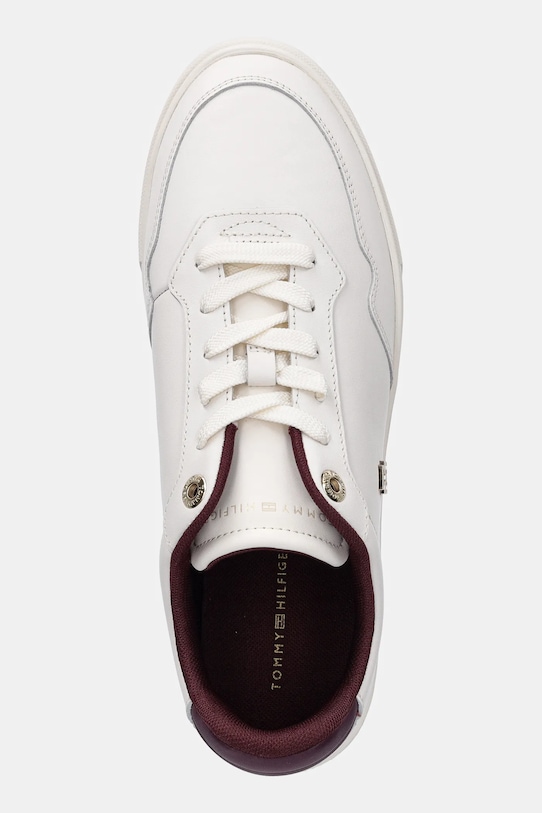 Tommy Hilfiger sneakersy skórzane ESSENTIAL ELEVATED COURT SNEAKER biały FW0FW08680
