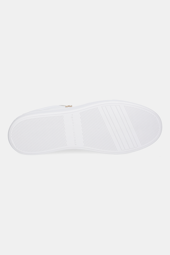 Tommy Hilfiger sneakersy skórzane ESSENTIAL ELEVATED COURT SNEAKER FW0FW08680 biały