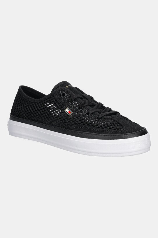 Tommy Hilfiger tenisówki TH OPEN MESH VULC SNEAKER płaska czarny FW0FW08684