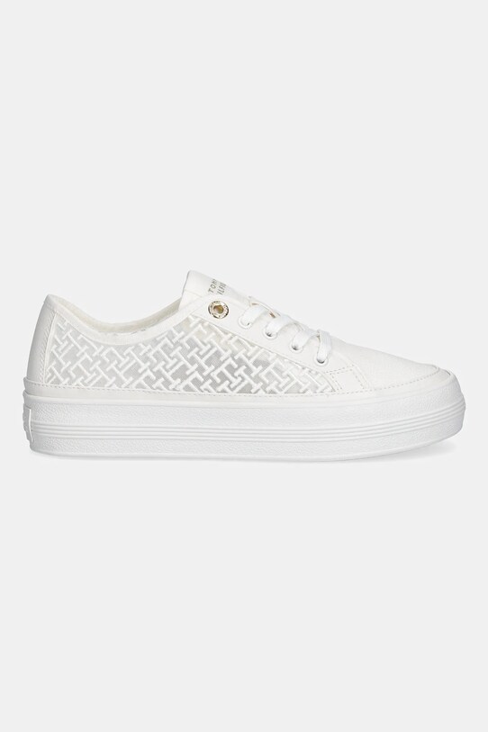 Tommy Hilfiger teniși VULC EMBROIDERED SNEAKER FW0FW08685 alb AW25