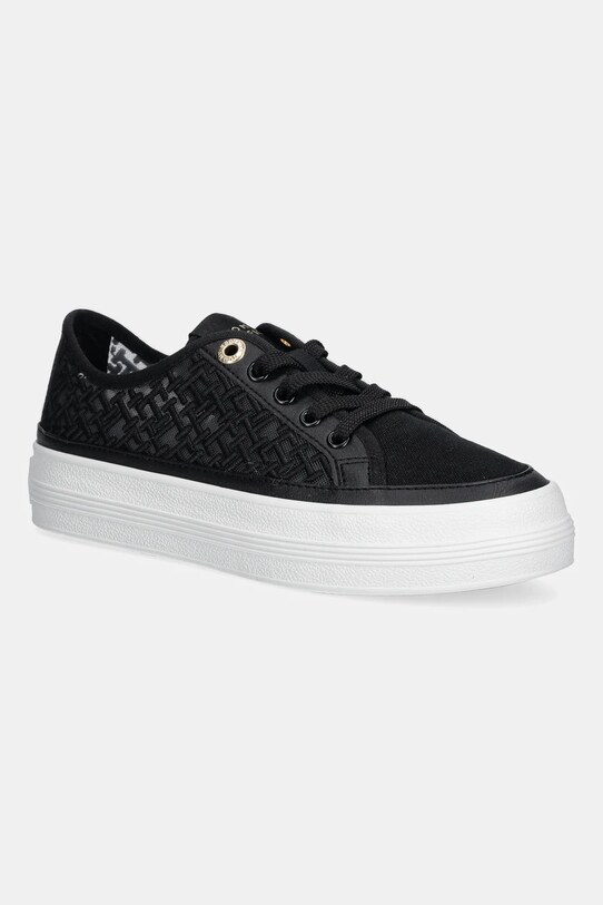 Tommy Hilfiger tenisówki VULC EMBROIDERED SNEAKER imitacja skóry licowej czarny FW0FW08685