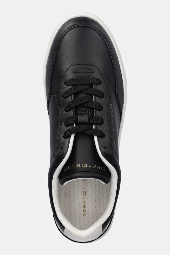 Usnjene superge Tommy Hilfiger CASUAL CUPSOLE SNEAKER črna FW0FW08689