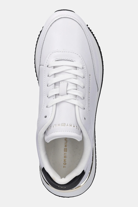 Tommy Hilfiger sneakers din piele CHIC FASHION RUNNER alb FW0FW08695
