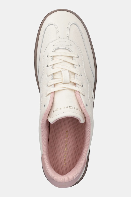 Tommy Hilfiger bőr sportcipő TH PREMIUM HERITAGE SNEAKER bézs FW0FW08755