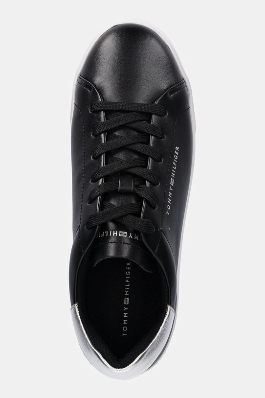 Tommy Hilfiger sneakers din piele ESSENTIAL PLATFORM COURT SNEAKER negru FW0FW08756