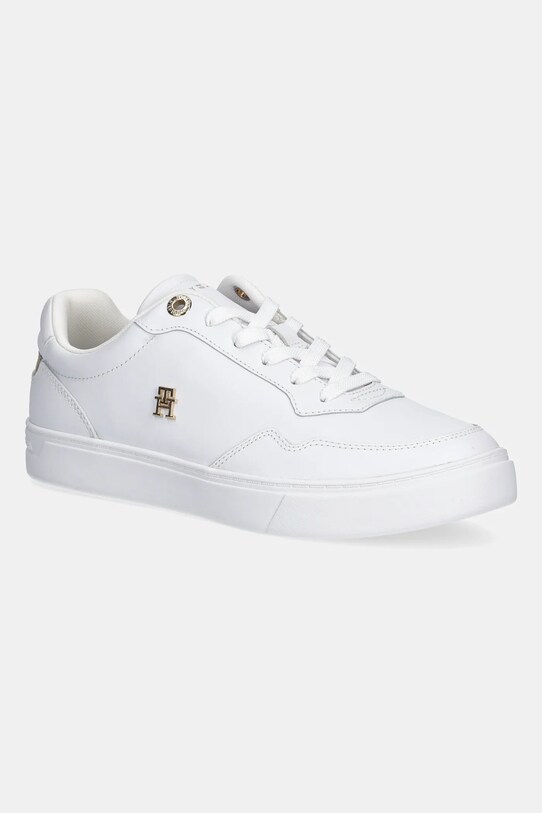 Tommy Hilfiger sneakersy skórzane ESSENTIAL ELEVATED COURT SNEAKER płaska biały FW0FW08758