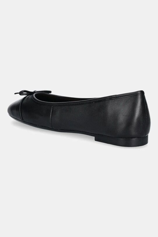 Boty Kožené baleríny Tommy Hilfiger TOE CAP LEATHER BALLERINA FW0FW08759 černá