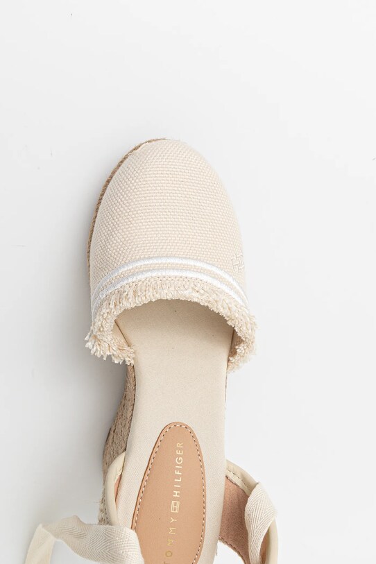 Tommy Hilfiger espadrile FRINGE CANVAS HIGH WEDGE FW0FW08878 bej