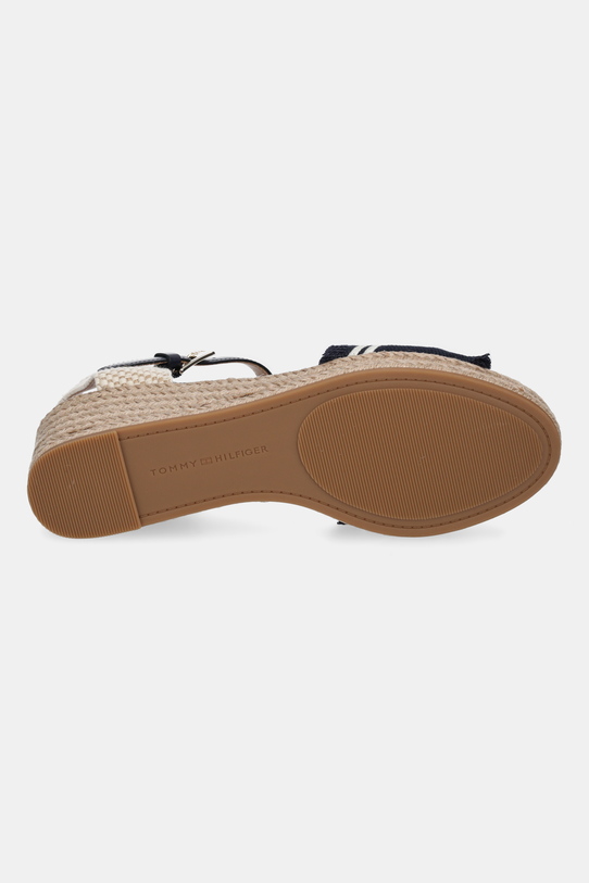 Tommy Hilfiger sandały FRINGE CANVAS MEDIUM WEDGE FW0FW08879 granatowy